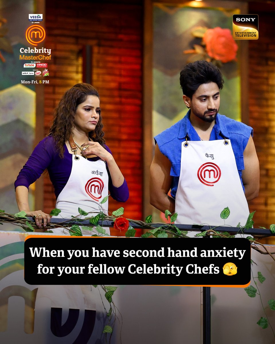 sonytv (@sonytv) on Twitter photo Humein toh third hand anxiety hoti hai 🥹
Dekhiye Celebrity MasterChef, Mon- Fri, raat 8 baje, sirf #SonyEntertainmentTelevision par.
<a href="/EndemolShineIND/">Endemol Shine India</a>
#SeetiBajegi #CelebrityMasterChef #celebritymasterchefindia
#SonyTV #StayTuned #MasterChefInsider Humein toh third hand anxiety hoti hai 🥹
Dekhiye Celebrity MasterChef, Mon- Fri, raat 8 baje, sirf #SonyEntertainmentTelevision par.
<a href="/EndemolShineIND/">Endemol Shine India</a>
#SeetiBajegi #CelebrityMasterChef #celebritymasterchefindia
#SonyTV #StayTuned #MasterChefInsider
