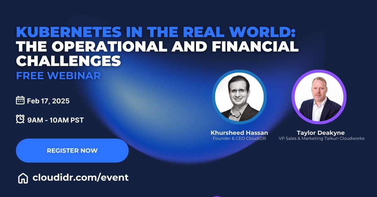 cloudidr's tweet photo. Happy Monday 👋 Webinar 🔔

What you'll learn
- Rightsizing workloads and optimizing cluster utilization
- Operational Challenges at Scale
- The Role of FinOps in Kubernetes

Speaker @khassan9 @Taylor_Deakyne 

Reg Free: https://t.co/2Rc3octDNm https://t.co/SG92PQpkgE