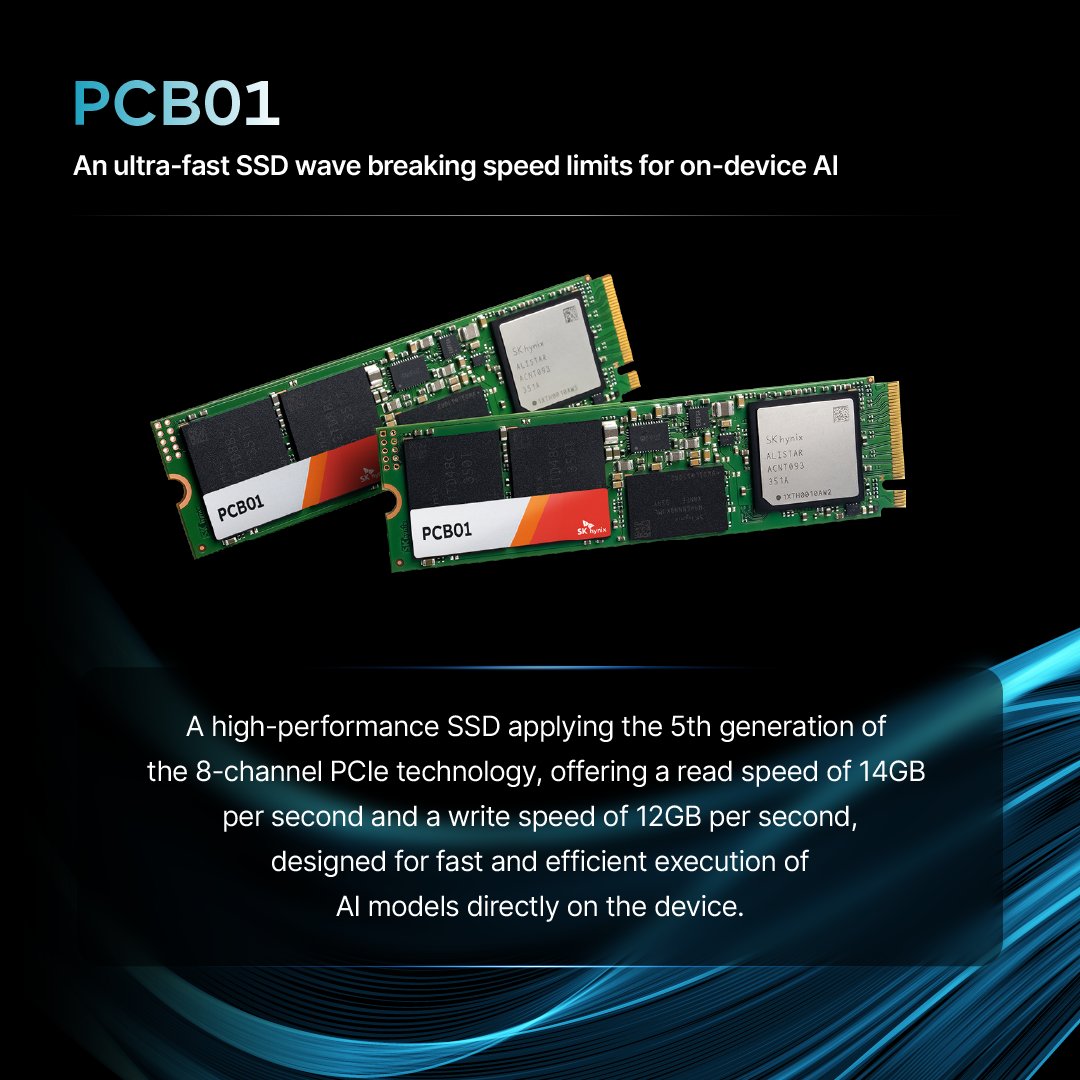 SKhynix's tweet image. 🌊 The AI wave is here. As AI moves on-device, the need for faster, more efficient memory is greater than ever. @SKhynix is powering the future with #PCB01, #LPCAMM2, and #ZUFS 4.0, pushing the limits of speed, efficiency, and performance.
#SKhynix #OnDeviceAI