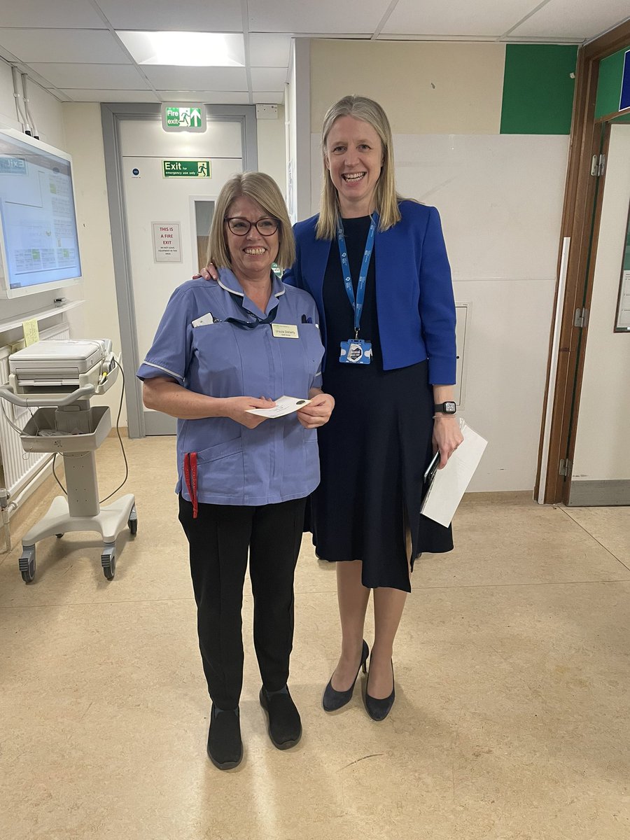 LizRix_SBUHB's tweet photo. @PennyEmNHS and I had the pleasure to present Ursula with her 40 yr service award @PHU_NHS today. A kind  compassionate nurse and an inspiration to them all is how the team on F4 describe her! Thank you for your committed service to older people Ursula. #WithCompassion https://t.co/3RTQ0Zw9jY