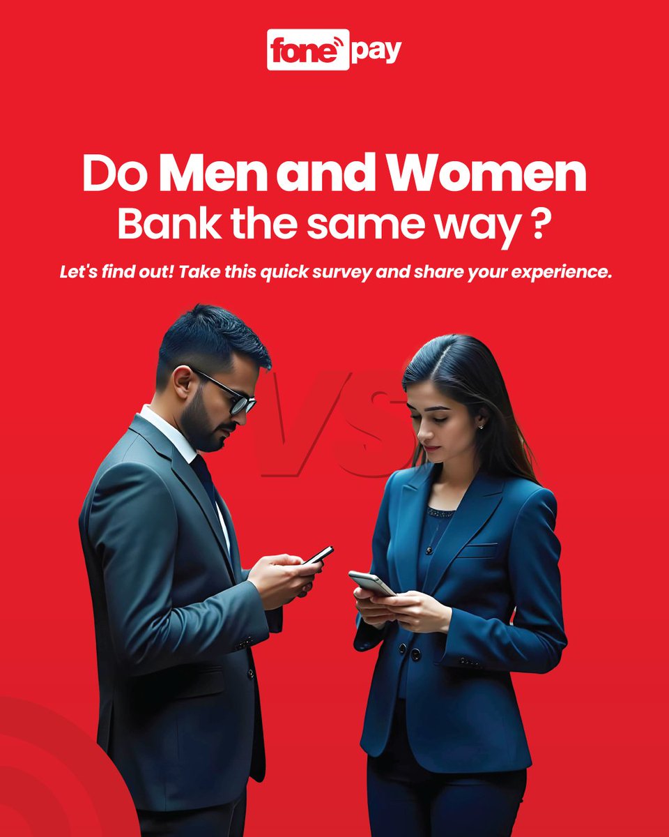 Do Men and Women Bank the same way?
 
Let's find out! Take this quick survey and share your experience.

Click Here: forms.office.com/r/hL0iJ3uDrA

#DigitalPaymentSurvey