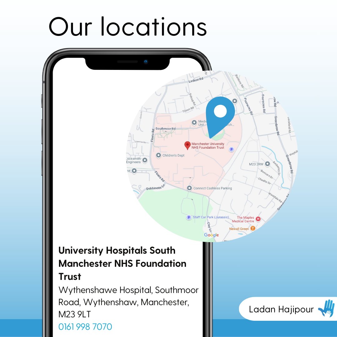 Where can you find Ladan Hajipour? 🗺️📌

Ladan Hajipour can be found at the OrthTeam Centre, Circle Healthcare’s Alexandra Hospital, and at the NHS University Hospital of South Manchester.

Book your appointment today 👉 ladanhajipour.com/book-appointme…

#ManchesterSurgeon #HandSurgery