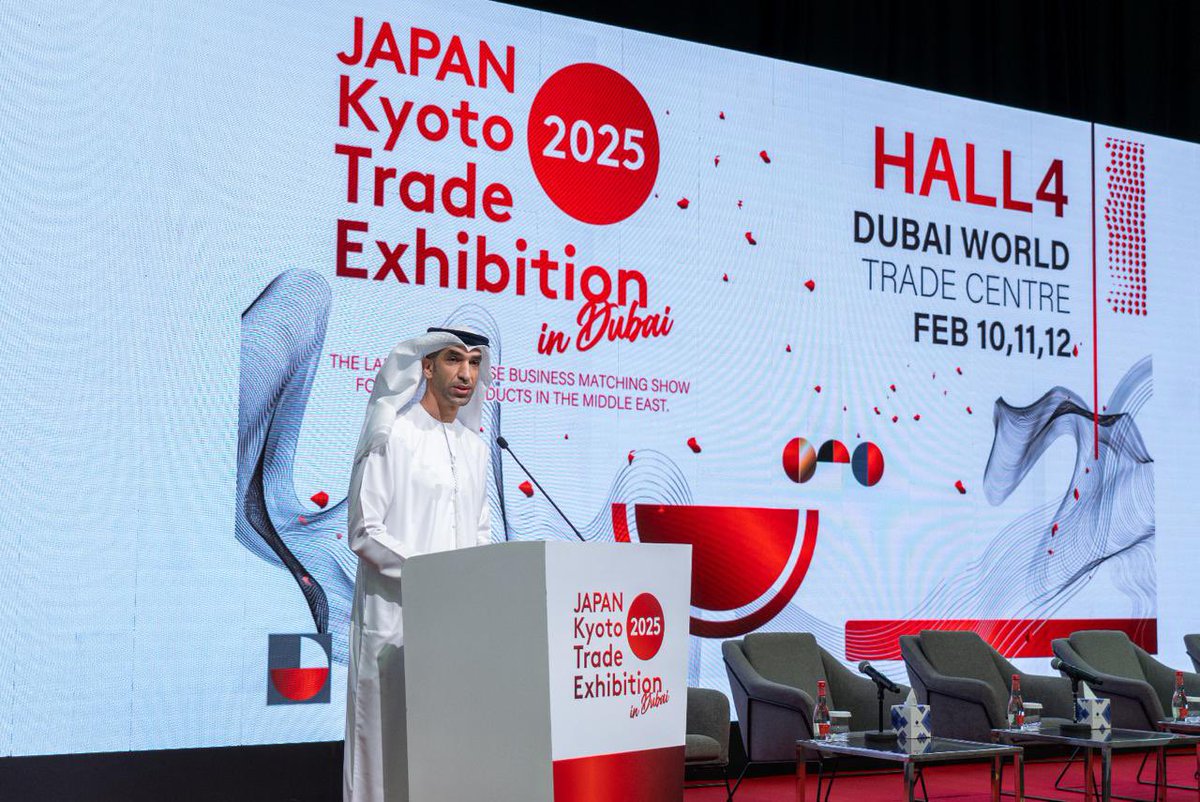 ThaniAlZeyoudi's tweet photo. Ties between the #UAE and #Japan continue to deepen, as evidenced last November with the launch of negotiations towards our Comprehensive Economic Partnership Agreement. Today, the opening of @JKTEDubai advances our strategic partnership even further. 🇦🇪🇯🇵 https://t.co/bJqFohyXxL