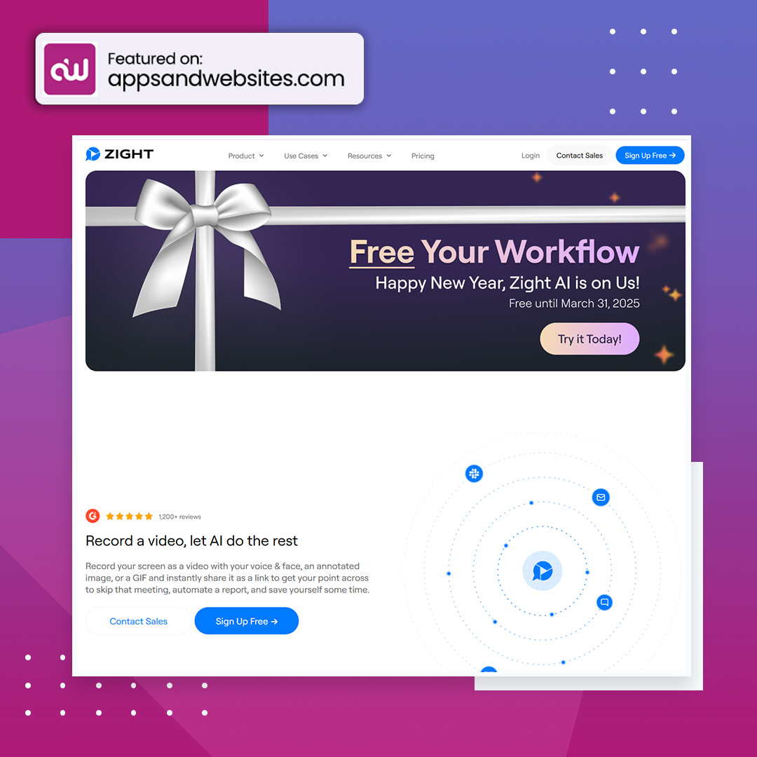 AppsandWebsites's tweet image. Make your point clearer! 🎥✨ Record your screen with voice, face, and images or even a GIF, then share it instantly as a link! Perfect for fast communication!  

#Zight #ScreenRecording 
#InstantSharing

More awesome AI tools for you to check out: appsandwebsites.com/directory/ai-t…