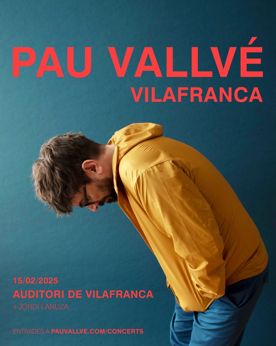 VILAFRANCA! Aquest dissabte!

· 22h Jordi Lanuza
· 23h Pau Vallvé

Últimes entrades a pauvallve.com/concerts