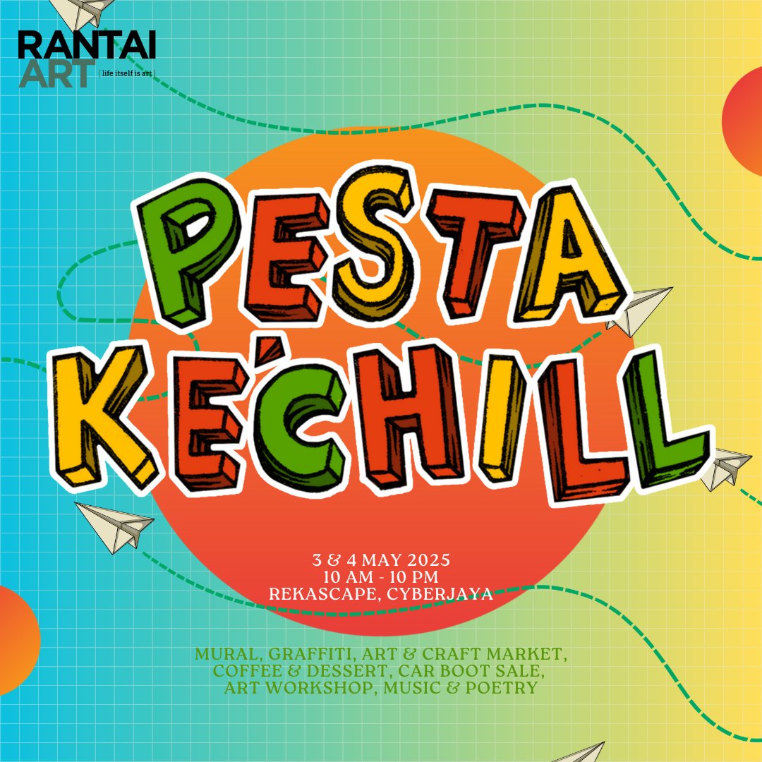 Are you a vendor, artist, or performer? We want YOU to be part of this exciting celebration of creativity!

If you're interested in participating, simply fill in the Google form🙌

Registration Link: forms.gle/Sdsv2BG7TrbZZv…

#PestaKeChill #rantaiart