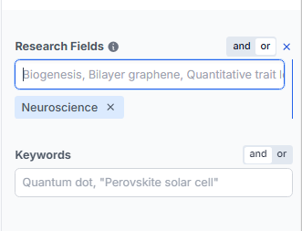 Scinapse.io (@scinapse_) on Twitter photo Logical Operation Update! (Expert Finder) 🆕
AND/OR search is now in Expert Finder, just like in Research Intelligence!
🔍 AND: Find experts in both fields.
🔍 OR: Find experts in either field.
Try it now!🚀scinapse.io/expert-finder
#ResearchTools #ExpertFinder #Scinapse Logical Operation Update! (Expert Finder) 🆕
AND/OR search is now in Expert Finder, just like in Research Intelligence!
🔍 AND: Find experts in both fields.
🔍 OR: Find experts in either field.
Try it now!🚀scinapse.io/expert-finder
#ResearchTools #ExpertFinder #Scinapse