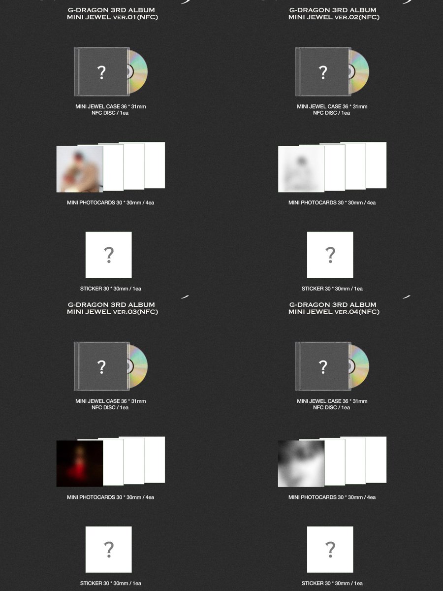 WhiteTamar1's tweet photo. so each one has different pics 
#GDRAGON 3rd full album after 11 years &amp; 5 months 😍🎉 https://t.co/VKBrx10PJl