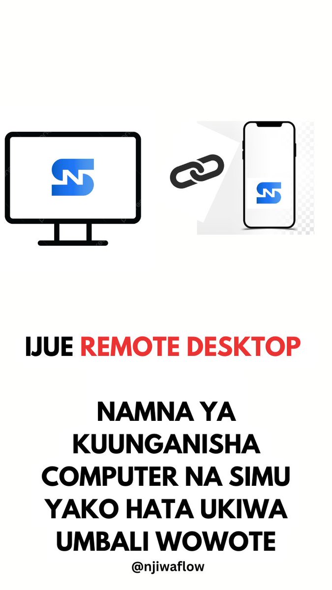 #UZI

💨 Je unajua unaweza fanya kazi kompyuta ikiwa ofisini na wewe ukiwa nyumbani au sehemu yoyote ile ?😀

Ngoja nikusanue na "Microsoft desktop remote"
Program inayounganisha simu kwenye kompyuta yako. 👇👇