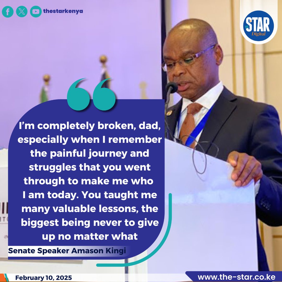 TheStarKenya's tweet photo. Senate Speaker Amason Kingi mourns his father Mzee Kingi Mwaruwa who died on Sunday.
#starkenyanews https://t.co/FAwLXlbmZU