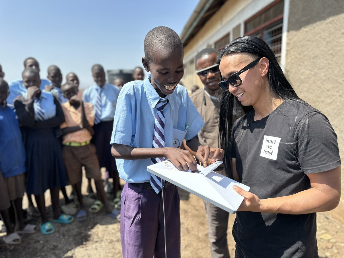 Ourfutureprize's tweet image. Pure joy and talent unbound!
Learners at Lopwarin School in Kakuma, Kenya, celebrate the arrival of @Starlink, connecting their school to the world. Listen to their excitement through dance! #starlinkforafrica #onlinelearning #kakumakenya