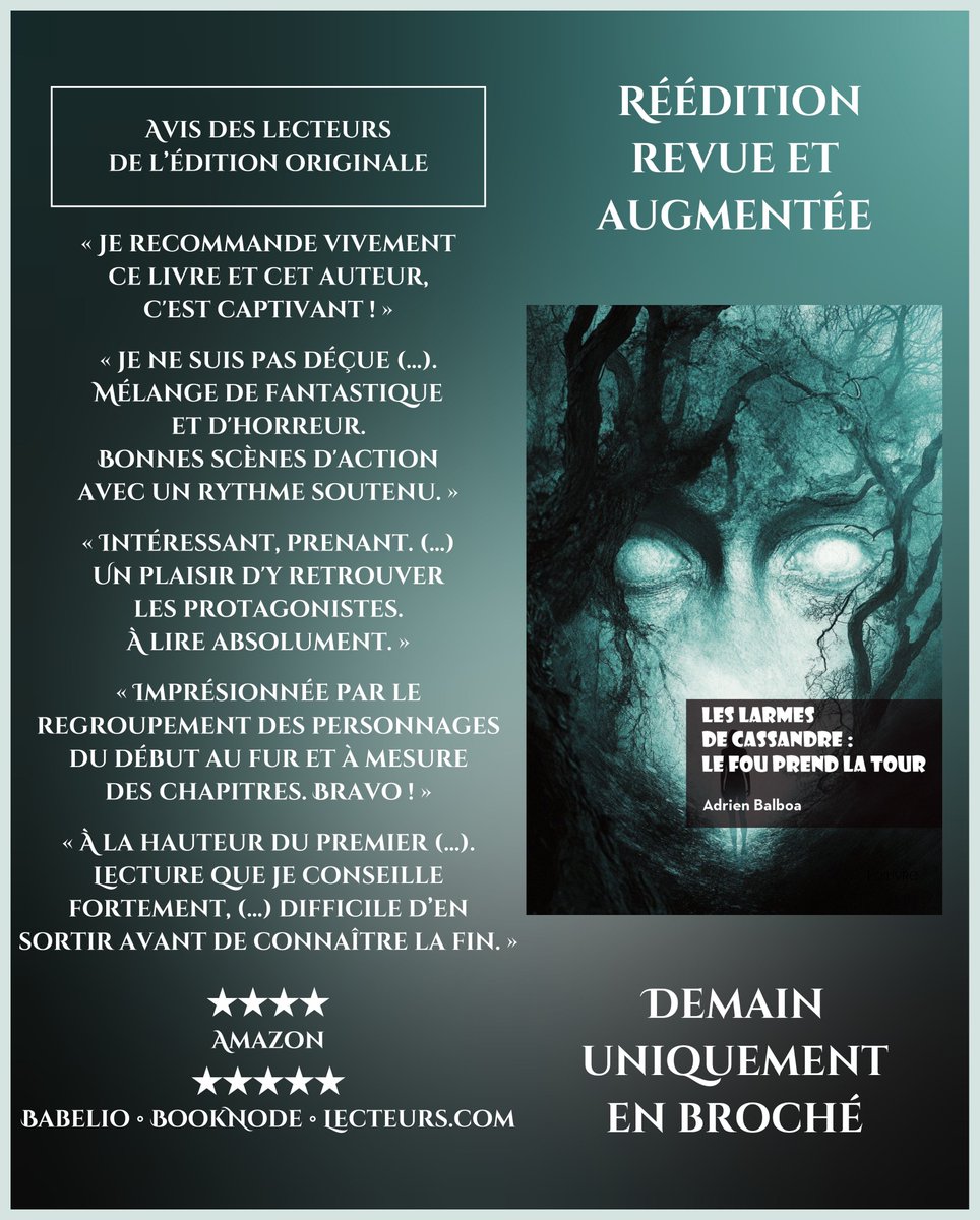 AdrienBalboa's tweet photo. 🤠 📘

[@ed_Edilivre - #Saga - #SagaLLDC - #LLDC2 - #LesLarmesDeCassandre2 - #Auteur - #Author - #Écrivain - #Writer - #Livre - #Book - #Roman - #Novel - #Avis - #Views - #Commentaires - #Comments] https://t.co/5RgYuUhDqg