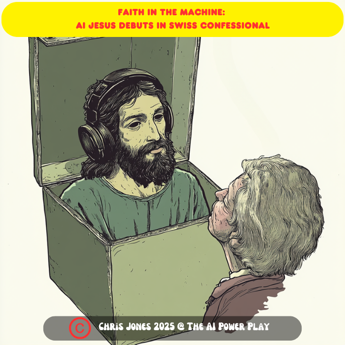 TheAIPowerPlay's tweet image. AI Jesus is here… and He’s multilingual. 🤖✝️ A Swiss church tested Deus in Machina—an AI-powered confessional where people chatted with digital Jesus in 100+ languages. Some found it inspiring, others called it blasphemy. Would you give it a try? 👀 #FaithMeetsTech #AI