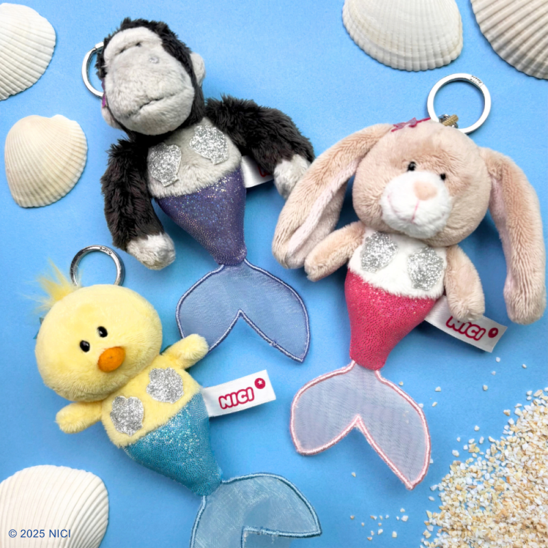 ニキ 人魚ゴリラ キーホルダー 🌊PLAZA限定🌊 #NICI の中でも特に人気の「ヒヨコ」、「ゴリラ