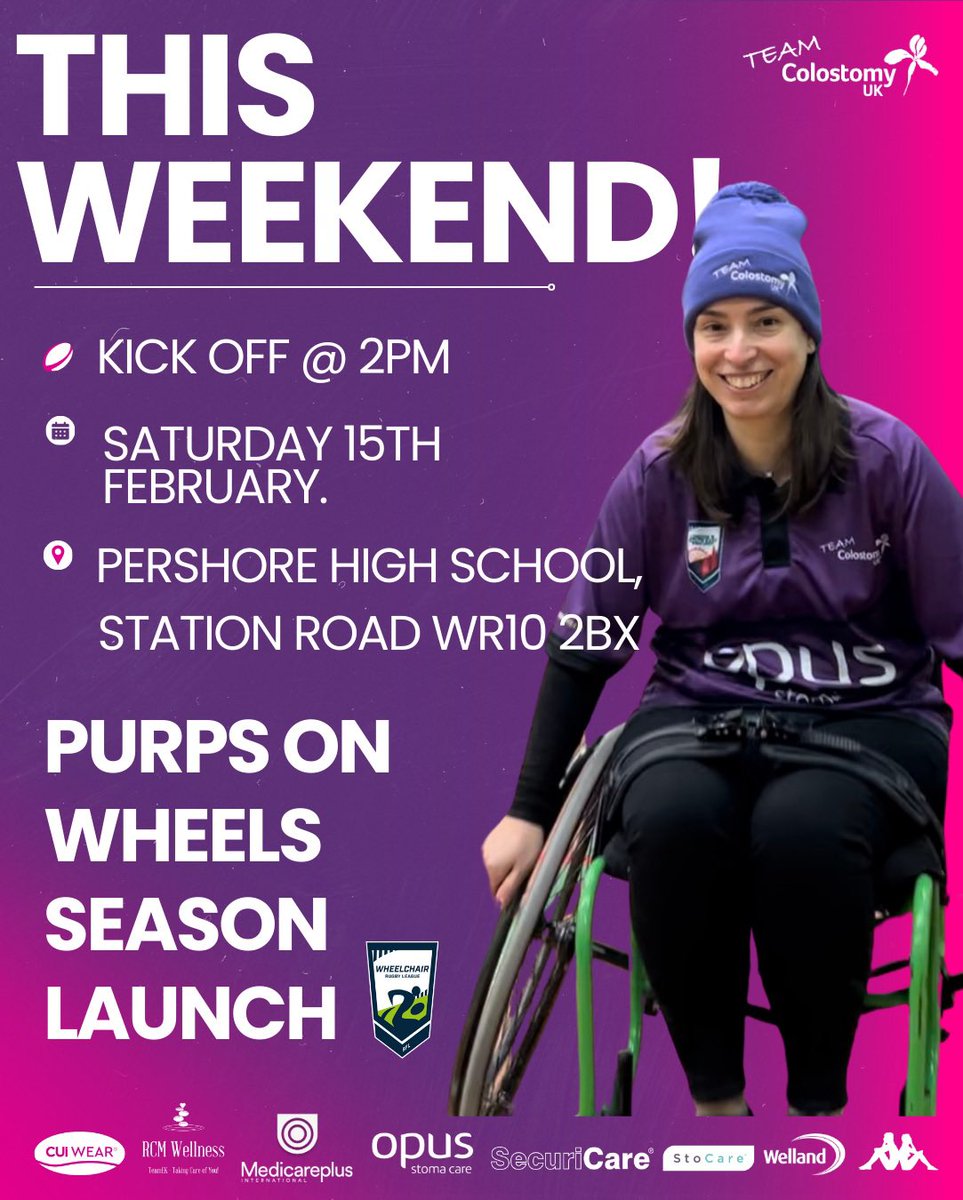 Purps on Wheels kick off our <a href="/WheelchairRL/">Wheelchair RL</a> year this Saturday with our season launch!
If you'd like to have a go at this brilliant version of #RugbyLeague just send us a message.
And look out for some exciting news later this week! 🏉♿️

#UpThePurps💜
#StomaAware