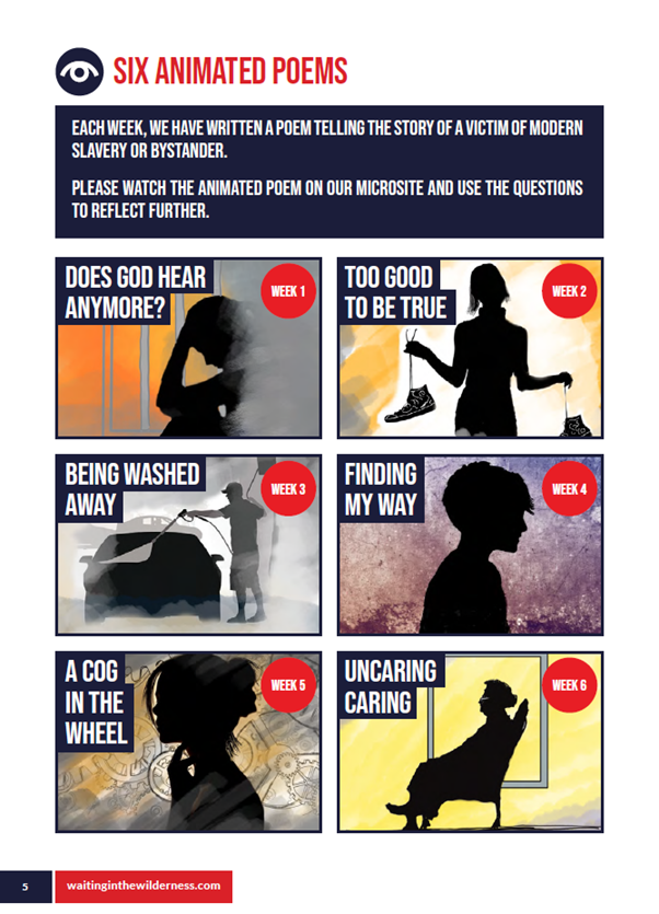Clewer Initiative (@theclewer) on Twitter photo ✝️ Check out our new resource for #Lent2025
✒️ It includes six animated poems, telling the story of victims of #ModernSlavery in the UK
👄 Each one has been voiced by an actor to bring the story to life!
Visit waitinginthewilderness.com to find out more!
<a href="/PLASPsupport/">Pan Lancashire Anti Slavery Partnership</a> ✝️ Check out our new resource for #Lent2025
✒️ It includes six animated poems, telling the story of victims of #ModernSlavery in the UK
👄 Each one has been voiced by an actor to bring the story to life!
Visit waitinginthewilderness.com to find out more!
<a href="/PLASPsupport/">Pan Lancashire Anti Slavery Partnership</a>