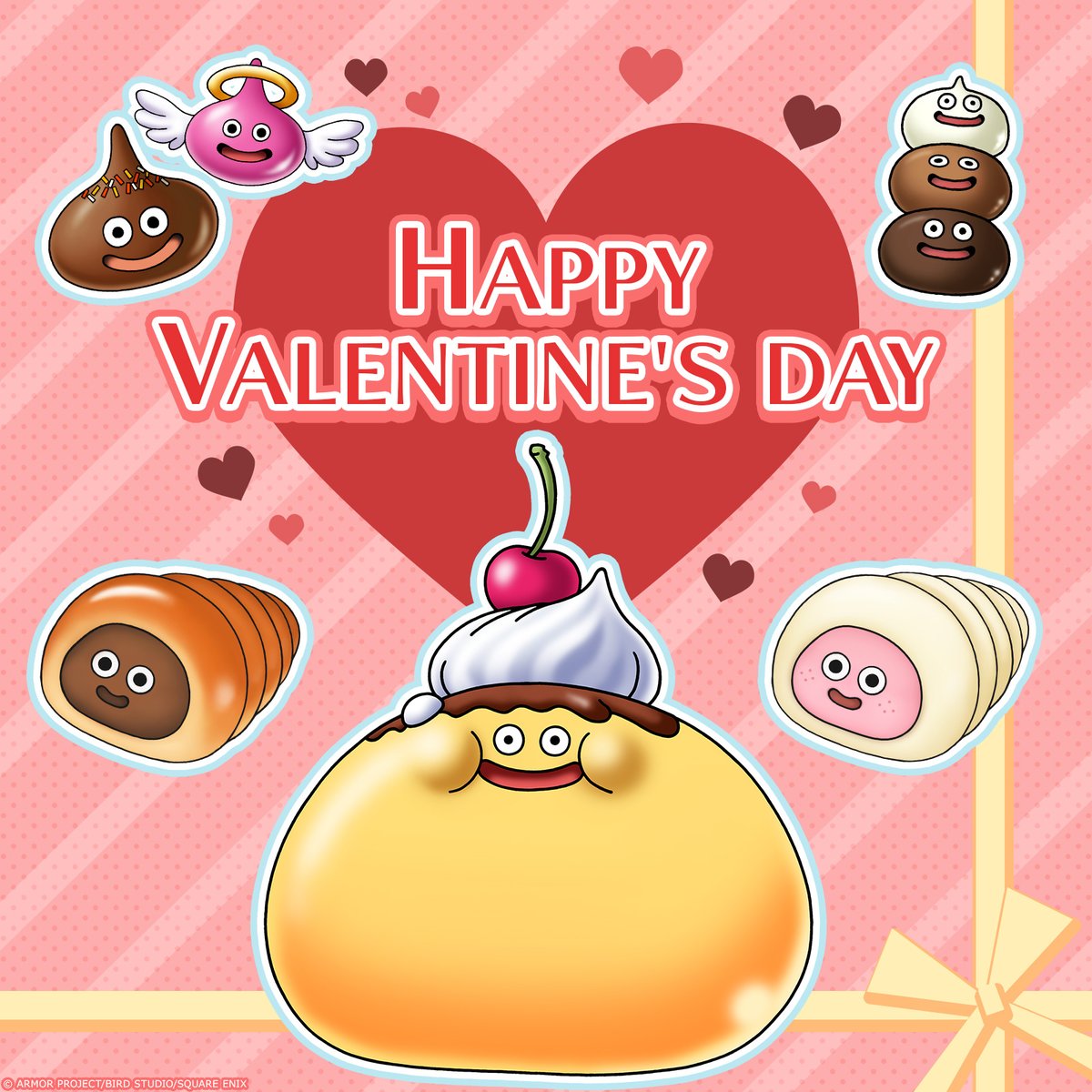本日は #バレンタイン 🥰

あま～い香りに誘われて、スイートなスライムたちが集まってきましたよ🍫
いつも応援してくださっているみなさまに感謝を込めて🎁

💘✨ハッピーバレンタイン✨💘