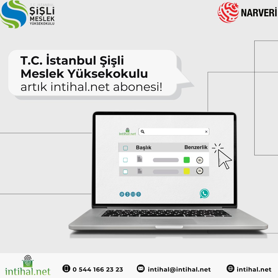 T.C. İstanbul Şişli Meslek Yüksekokulu intihal.net aboneliği gerçekleştirmiştir!✨

intihal.net, akademik başarıyı etik yazım ilkeleriyle desteklemektedir.✨