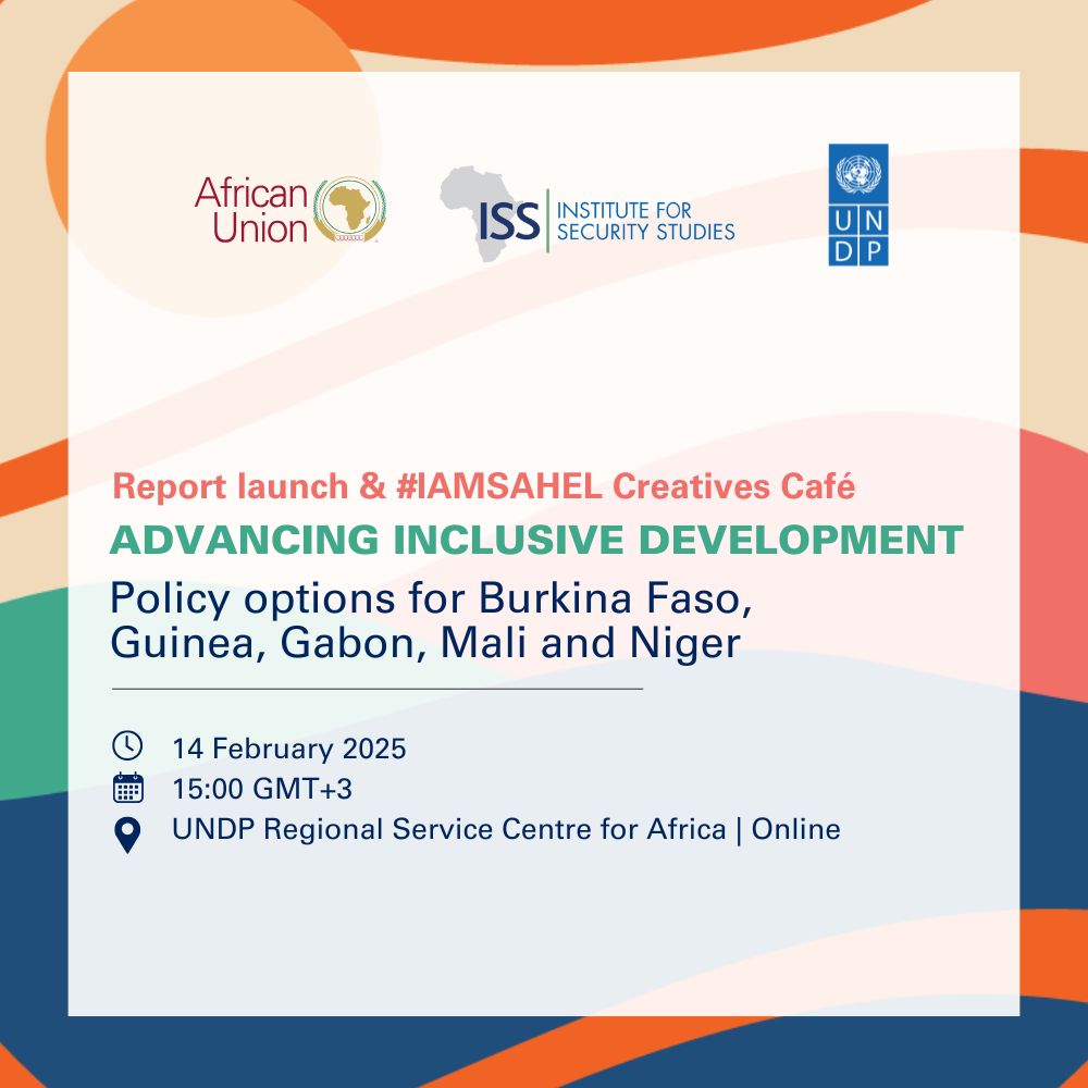 UNDPAfrica's tweet photo. 🛑 REGISTER: https://t.co/JZaQOJsYVT 

What policy shifts can drive inclusive development in 🇧🇫 🇬🇳 🇬🇦 🇲🇱 &amp; 🇳🇪? Our upcoming report launch explores insights from top experts.

Right after: an #IAMSahel immersive data &amp; storytelling experience highlighting the region's promise 🩵 https://t.co/Uu8ZbkzO1S