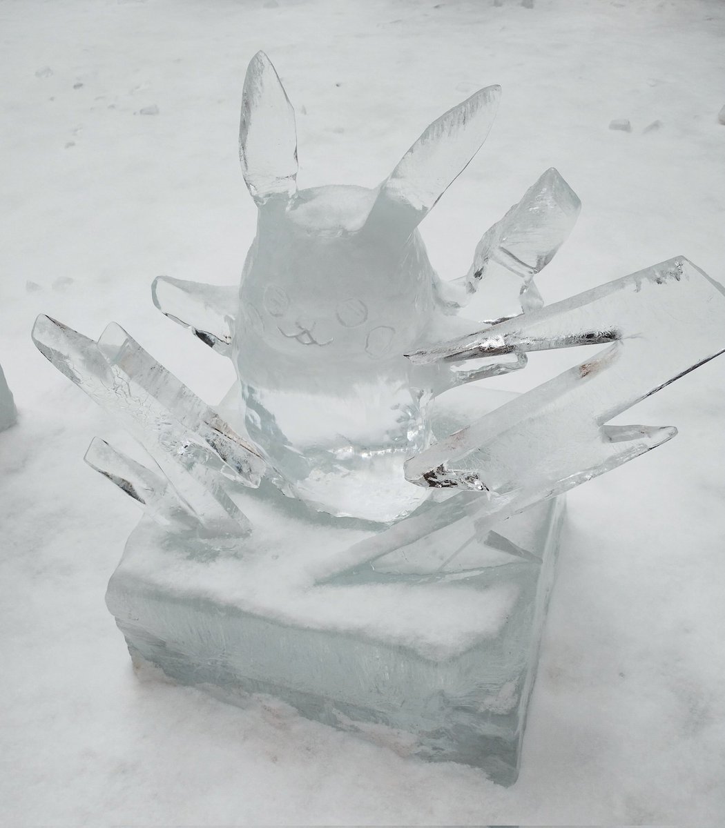 ピカチュウ実物大くらい❓ #さっぽろ雪まつり2025 #ポケモン