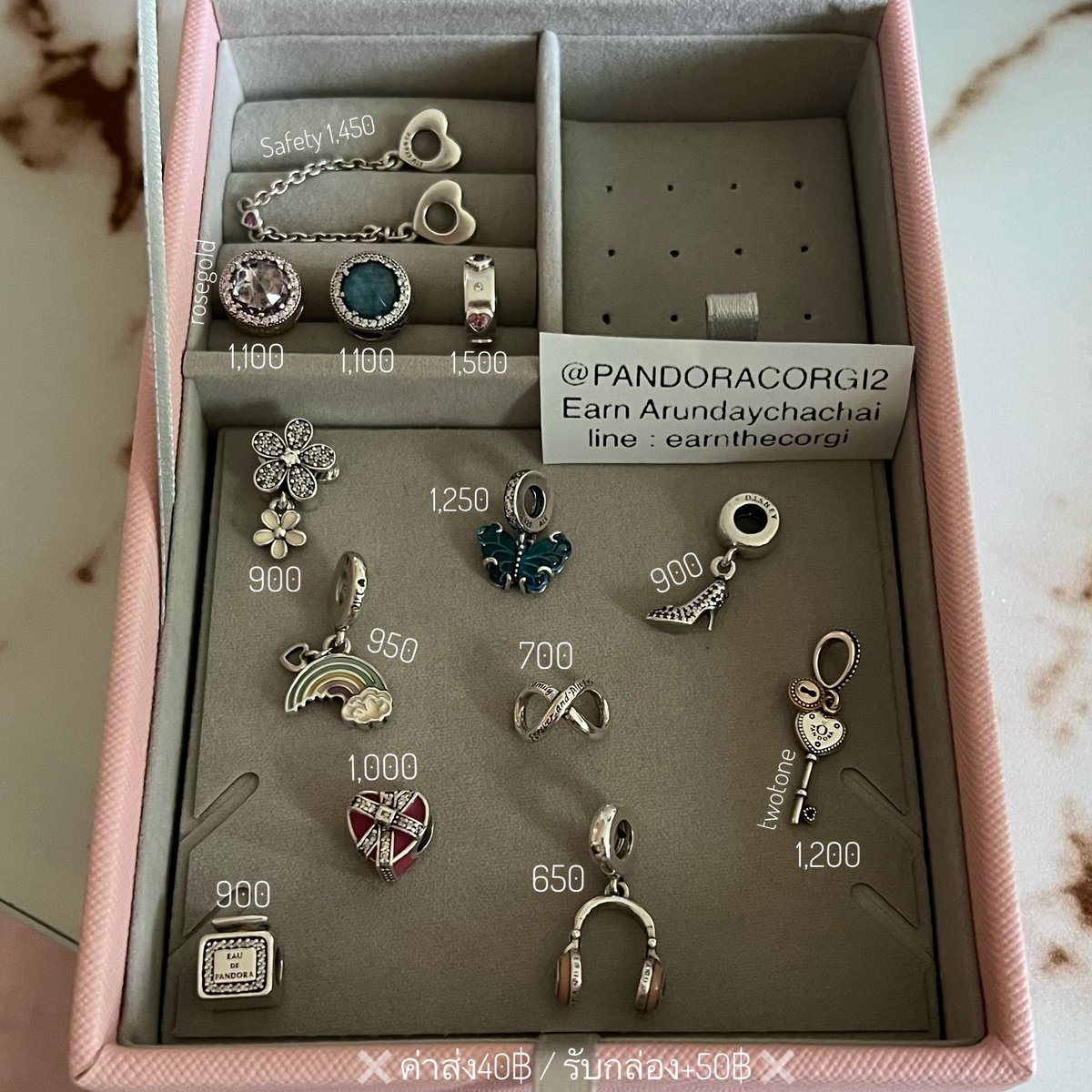 pandoracorgi's tweet image. Used like new / Used  
Pandora ของแท้100%💕
ค่าส่ง 40฿ ❌งดต่อราคา❌

- รับกล่องชาร์ม+50฿
- รับผ่อนด้วยนะคะ ไม่บวกเพิ่ม 🩵

#PandoraThailand #pandorath #pandoraแท้ #ส่งต่อpandora #pandoraมือสอง #pandoraมือ2 #ส่งต่อแพนโดร่า #แพนโดร่ามือสอง #แพนโดร่ามือ2