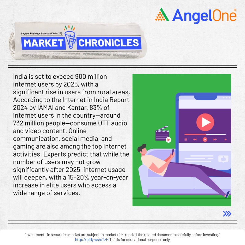 AngelOne's tweet photo. Indiaโs internet landscape is evolving rapidly, with 900M+ users by 2025 and increasing rural participation. From OTT content consumption to AI-driven innovations, the digital revolution is reshaping connectivity and commerce.
#AngelOne #MarketChronicles #OTT