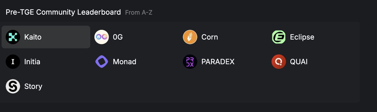 0xMahabub's tweet image. Kaito community will receive airdrops from the following projects (probably)👇

▪️@_kaitoai Raised $ 10.80M
▪️@0G_labs Raised $ 341.25M (if true lol)(via cryptorank)
▪️@use_corn Raised $ 15.00M
▪️@Eclipse Raised $ 65.00M
▪️@Initia Raised $ 25.00M
▪️@Monad Raised $ 244.00M