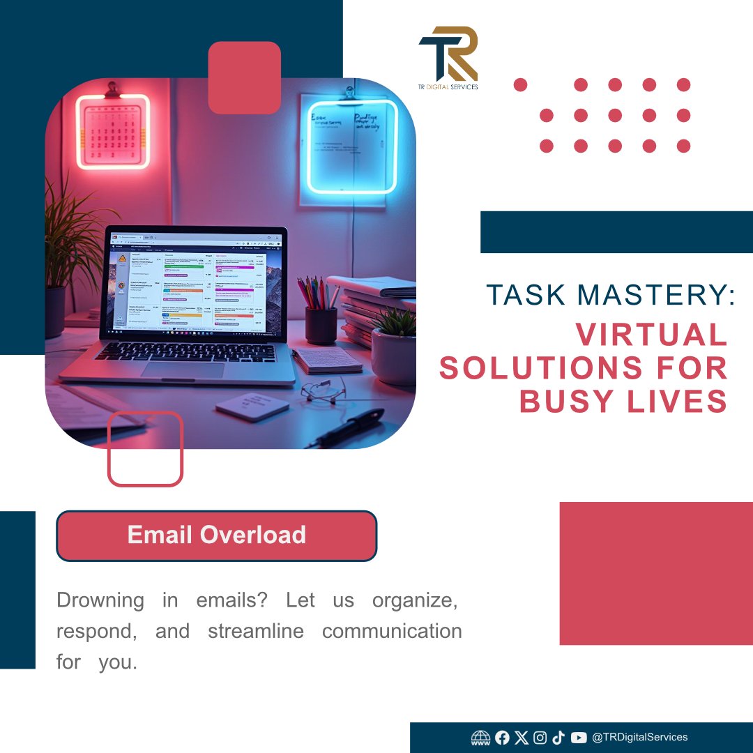 TRDigitalSrvcs's tweet image. Your inbox doesn’t have to feel like chaos. 📨
Let us step in to organize and simplify so you can focus on what you love (and not the unread count).
✨ DM us today and say goodbye to email stress!
👉 Read how we can help: trdigitalservices.com/blogs/drowning…
#StressFreeInbox #VirtualHelp