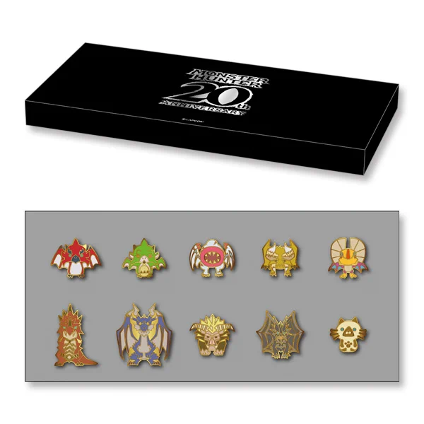 【未開封】　カプコンカフェ限定　モンスターハンター20周年記念ピンバッジCセット GjaMUKFbIAAIQG7?format=webp&