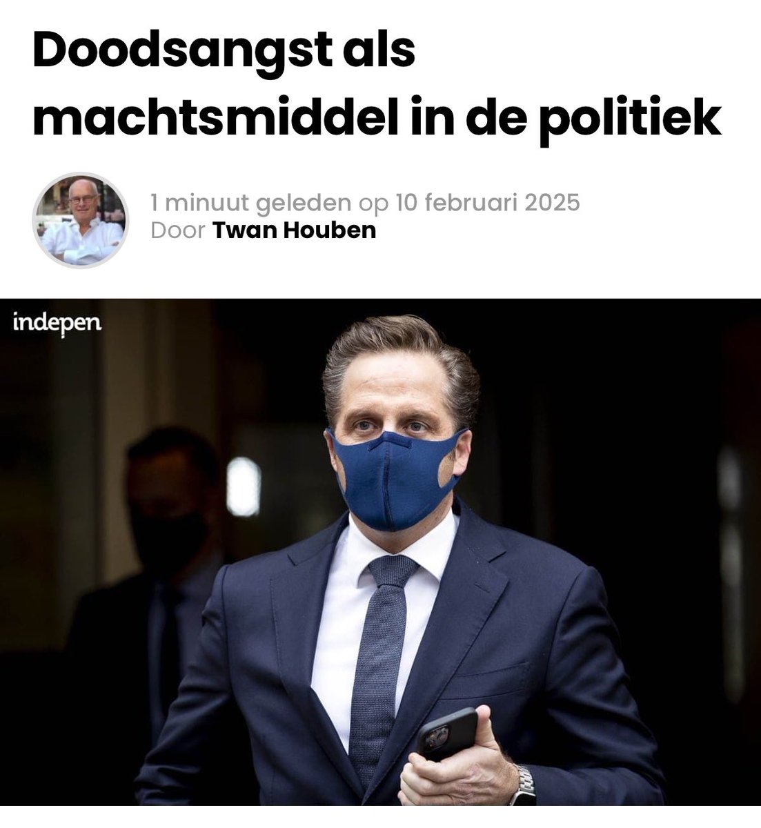 Er verschijnen steeds meer studies en boeken over het zaaien van angst in de westerse wereld om politieke doelen sneller te bereiken. Een aanpak die we hebben leren kennen uit de USSR en Nazi Duitsland. Een standaardwerk is The Origins of Totalitarianism van Hannah Arendt. Een