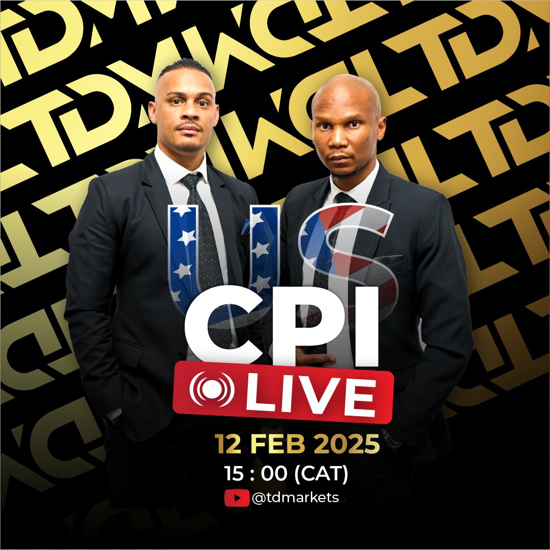 td_markets's tweet photo. 🚨 Big CPI Week Incoming! 🚨
Join TDM, 🚨LIVE this Wednesday at 15:00 (CAT) on YouTube to break down the latest CPI data and its market impact.
📅 2 days to go! Get your account funded & trading strategy locked in!
#CPILive #TradingNews #MarketUpdate #Forex #Crypto #TDM https://t.co/vi0wUbSDS7