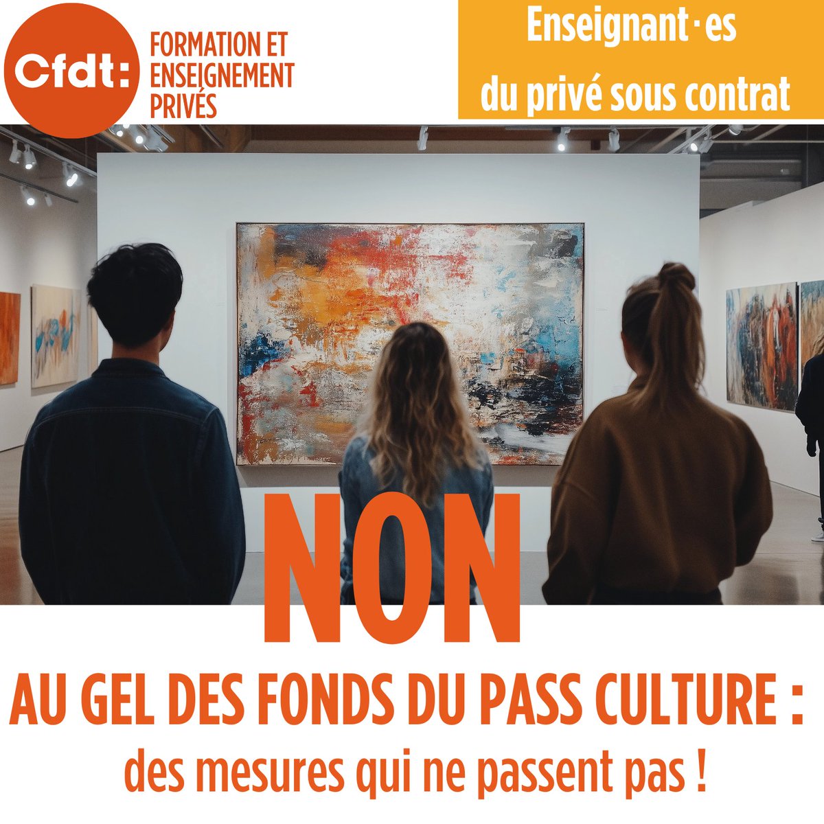 [PASS CULTURE : DES MESURES QUI NE PASSENT PAS]
La Fep-CFDT réagit face à ce mépris du travail des collègues mais aussi face à la mise en danger de l’émancipation des élèves.
fep.cfdt.fr/portail/format…