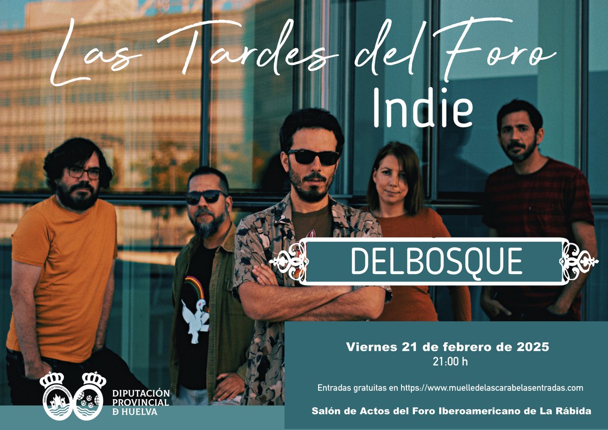 🎸#viernes #21febrero vuelven las #TardesdelForo con <a href="/delbosque_banda/">delbosque</a>, grupo que "orbita entre el #spacerock, el #noise y el #poprock de los 90. Guitarras afiladas, la distorsión como ronroneo de la felicidad, la melodía como única razón de ser"
Entradas ➡️acortar.link/v7OFjP