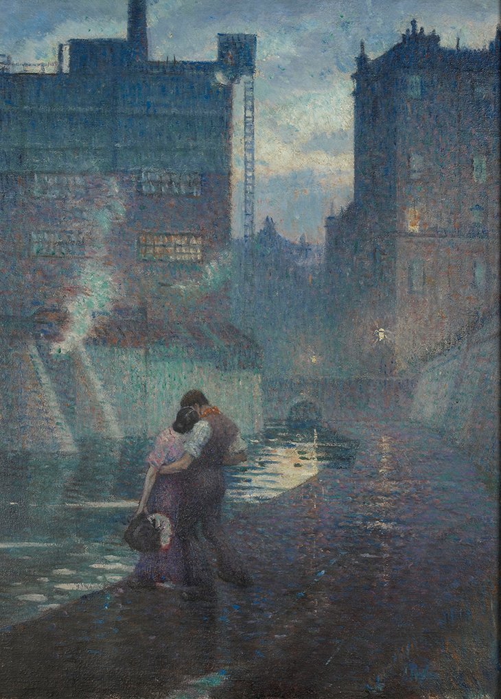 As it's Valentine's Day on Friday, this week's theme is London Couples 👩🏻‍❤️‍💋‍👨🏾
------
'The Towpath', Maida Hill Tunnel (1912) by Christopher RW Nevinson

(Ashmolean Museum, Oxford)