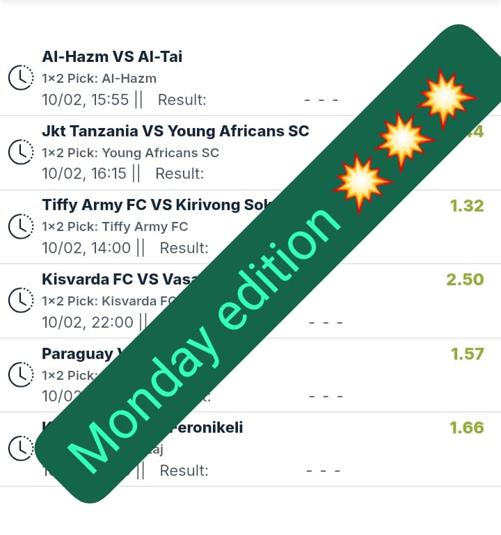 Monday edition 💥💥💥 valentine's loading 🔥🔥🔥🔥🔥
maybets.com/share/