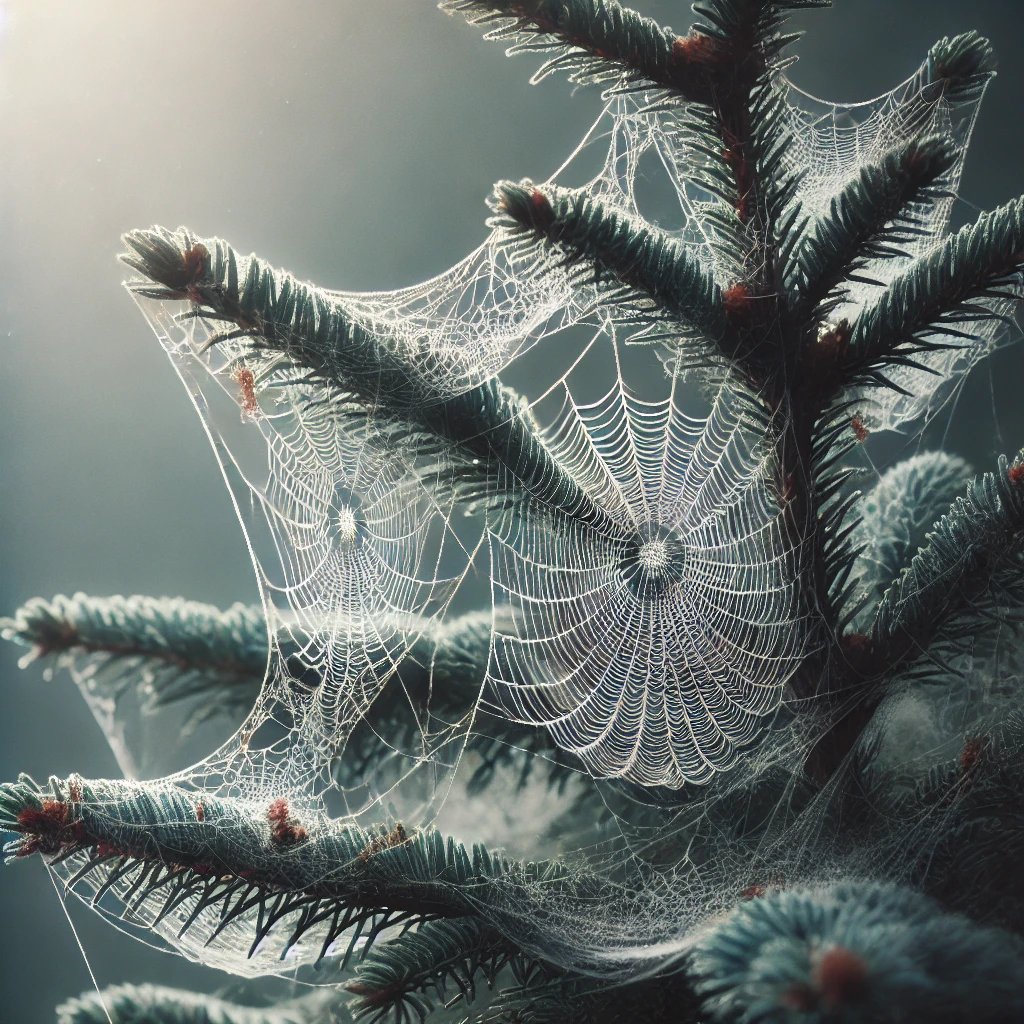 Spruce covered  in spider web wallpaper 😍🙂😍 
#Wallpaper #SuperBowlLIX #LaCasaDeLosFamososCol #jailstool #INDvsENG #paofc #nayafacil #Israel #digitalart #nayafacil #TREASURE #DateRush #SuperBowlLIX