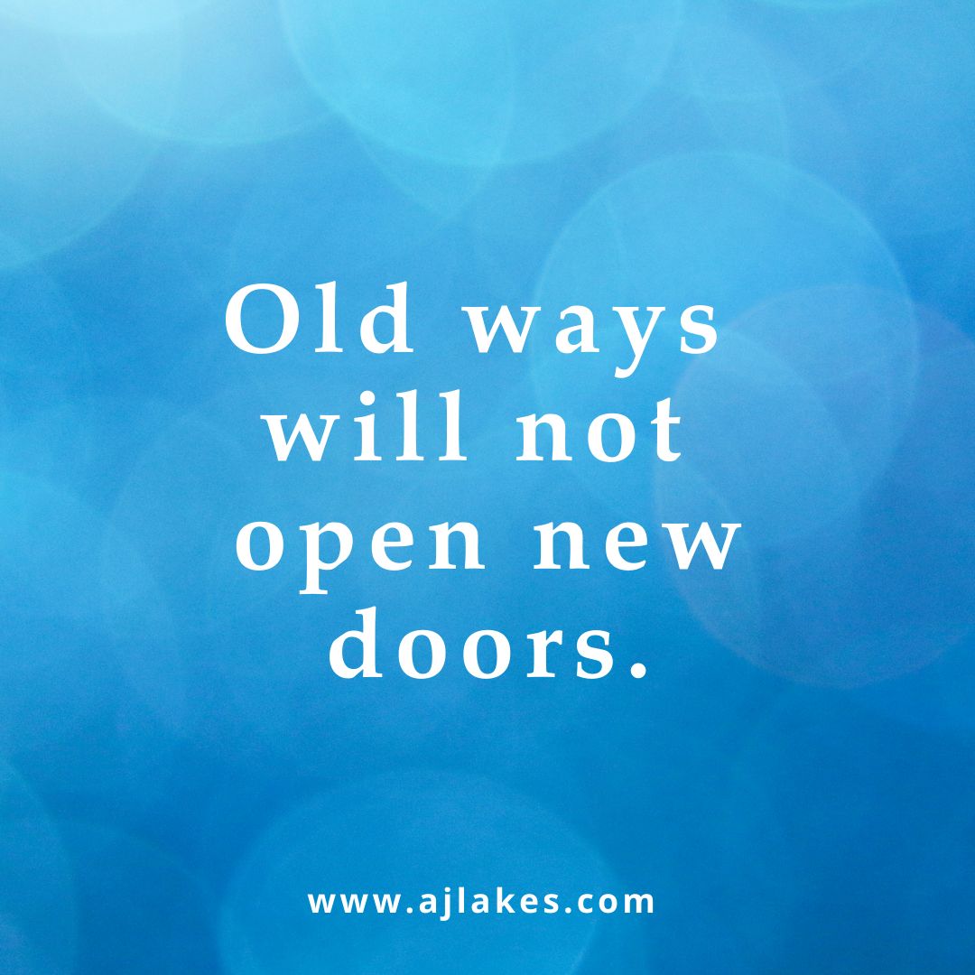 Old ways will not open new doors.

If your current way of working isn't producing the results you want, it's time to change it up. If you're struggling to come up with new ideas, or see a new path ahead drop me a message to book your consultation.

#mondaymotivation