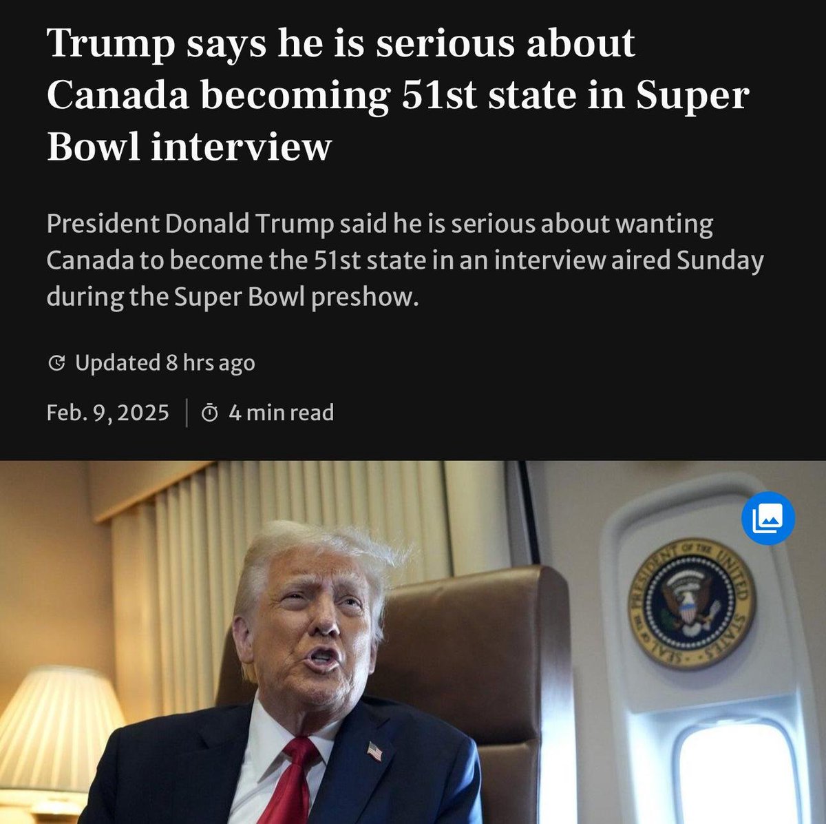 Canadians would rather have our eyes scooped out, starved, drink acid, tortured, shot in the head, crushed by tanks, had our entrails paraded and left to vultures than join the United States. Just to be clear. 
thestar.com/news/world/uni…