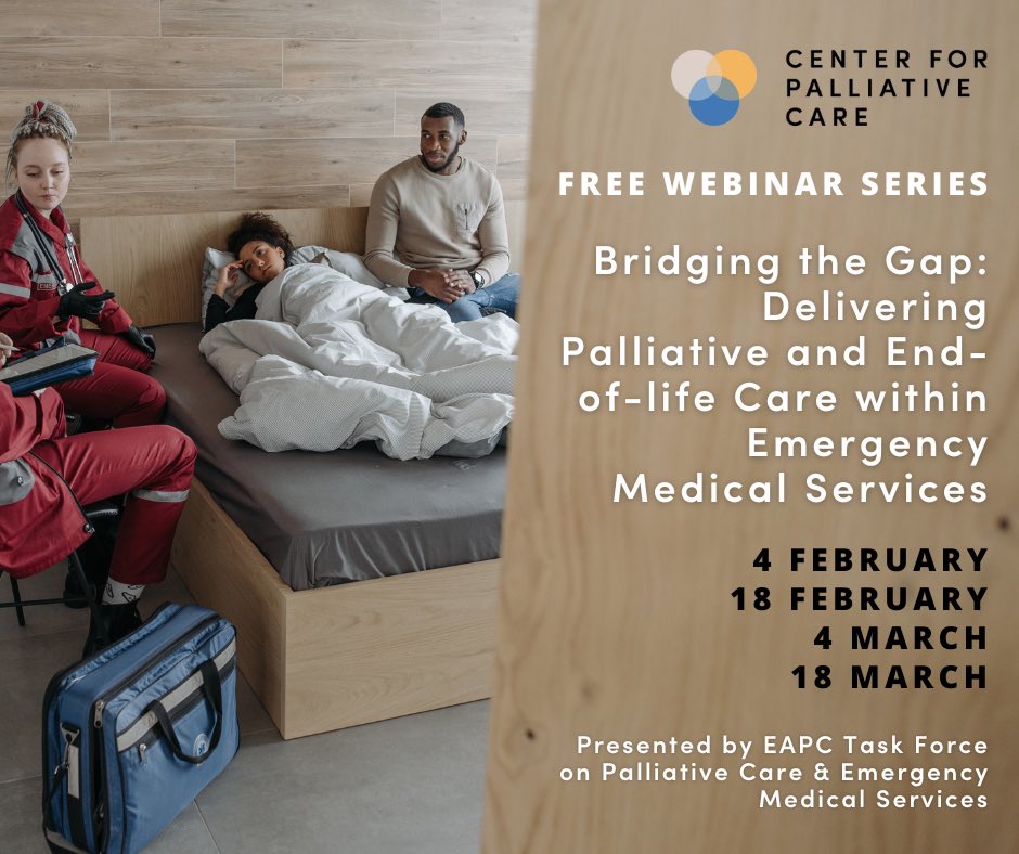 Calling all #paramedics interested in palliative and end-of-life care. Free webinar series making its way around the globe - next stop Australia and New Zealand,18th Feb. ⁦<a href="/ParamedicsUK/">College of Paramedics</a>⁩

Registration: paliativnicentrum.cz/kurzy/bridging…