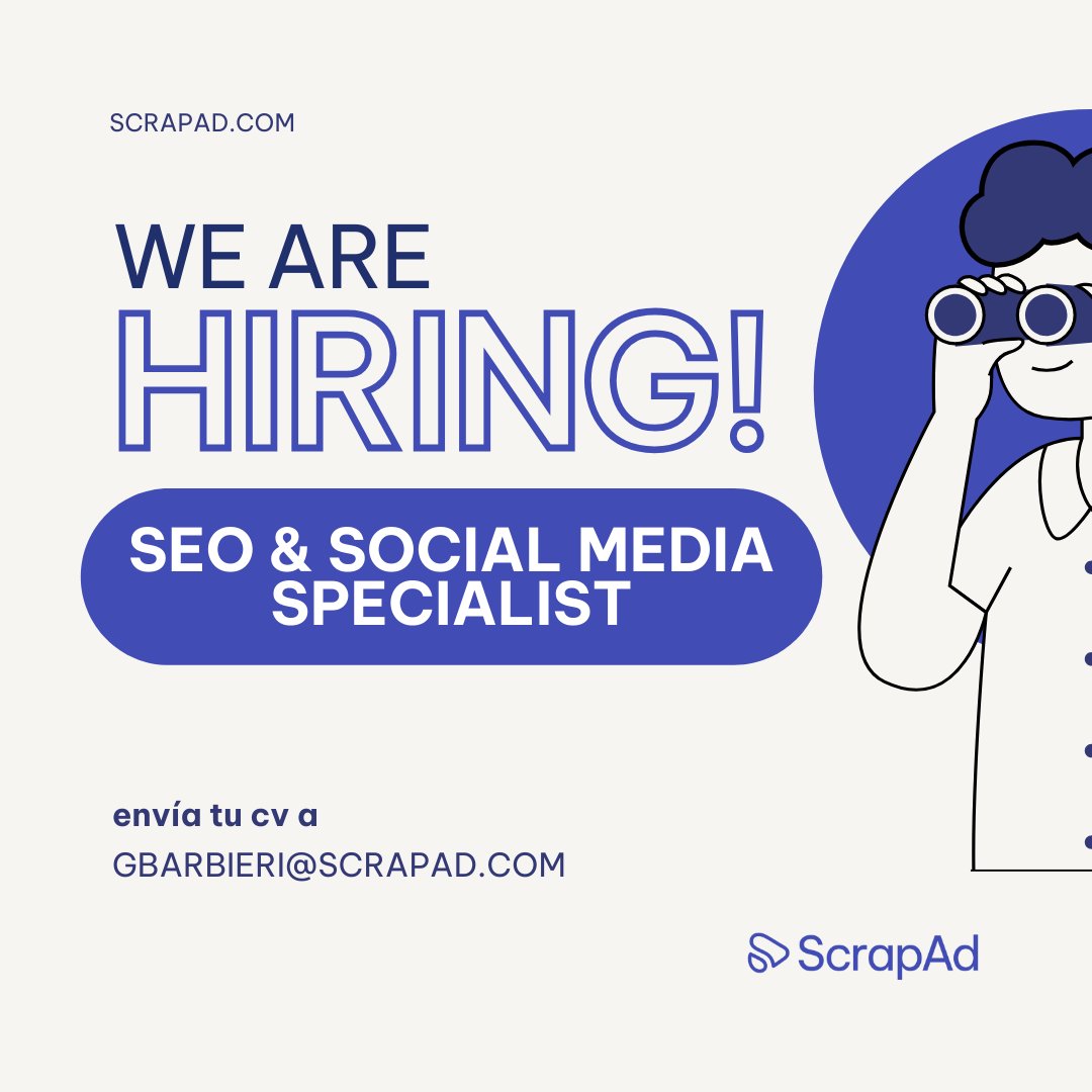 📣 We are #hiring! Buscamos a alguien que se incorpore al departamento de marketing como analista SEO, creador de contenido y gestor de RRSS. Si encajas en la oferta, ¡envíanos tu solicitud! ➡️  zurl.co/4F0fH

🔍 ¡Te estamos buscando!

#reciclaje #sostenibilidad