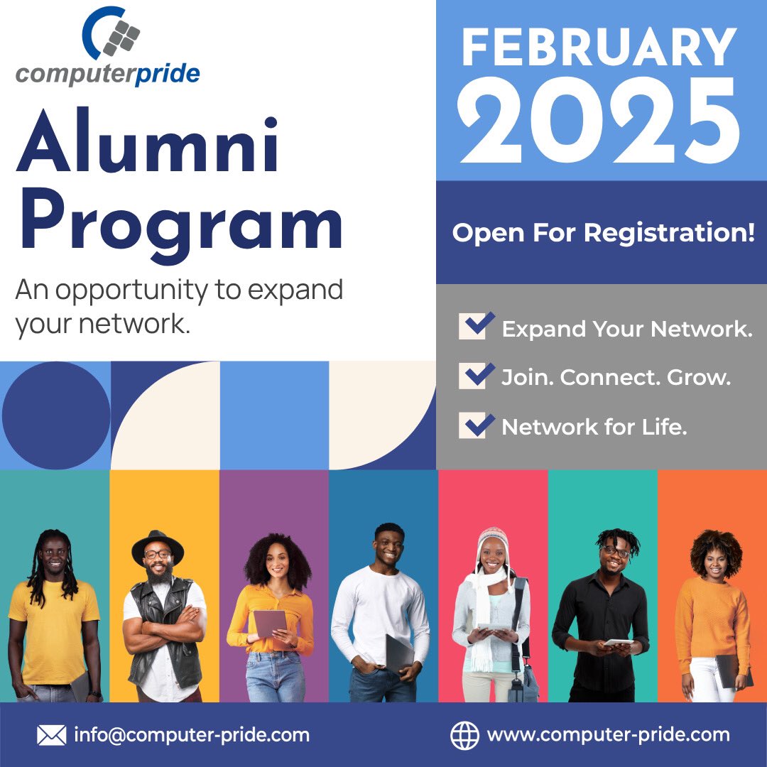 Computer_Pride's tweet image. We are excited to introduce the Computer Pride Alumni Program, launched this February! 🎉
This initiative is designed to bring together past students who studied at our IT Training Institute.
Join us:
chat.whatsapp.com/D0HeiwK6c7S9Zd…
#alumnicommunity #ComputerPride
Kendrick Drake Elon