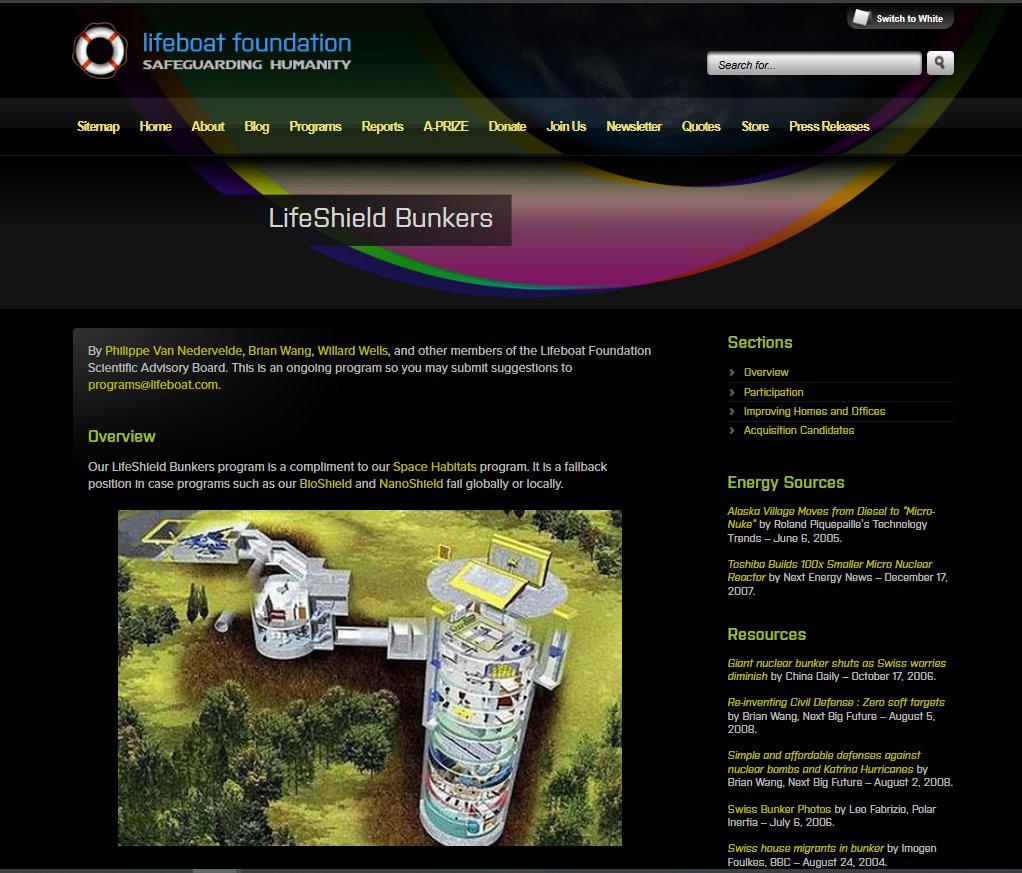 The Lifeboat Foundation are big advocates for doomsday bunkers for apocalyptic events
x.com/julianddorey/s…