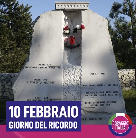 #10febbraio 🇮🇹 Oggi celebriamo il #GiornoDelRicordo per "conservare e rinnovare la memoria della tragedia degli italiani e di tutte le vittime delle foibe, dell'esodo dalle loro terre degli istriani, fiumani e dalmati nel secondo dopoguerra e della più complessa vicenda del