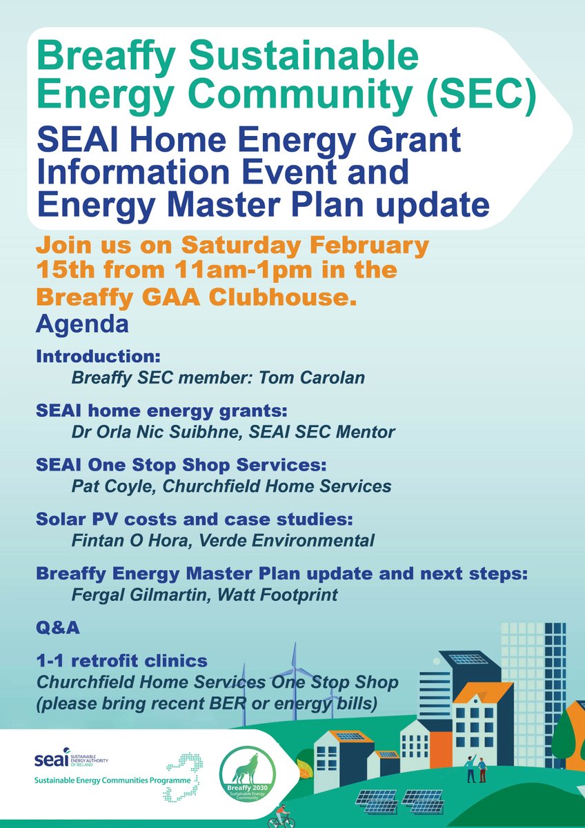 Looking forward to this home energy grant information event happening this Saturday in Breaffy, Co Mayo. Join us at 11am <a href="/SEAI_ie/">SEAI</a> <a href="/WattFootprint/">Watt Footprint</a> <a href="/BreaffyGAA/">Breaffy GAA</a> <a href="/BreaffyResort/">Breaffy House Resort</a> <a href="/BreaffyNS/">Breaffy N.S.</a>
