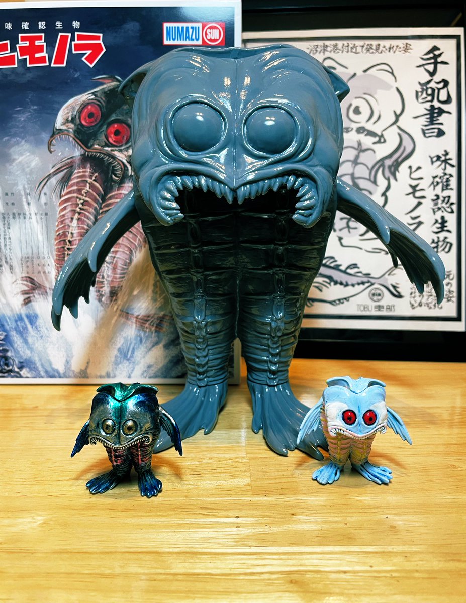 念願のヒモノラのソフビ🐟 絶対にお土産にするんだと意気込んでいま