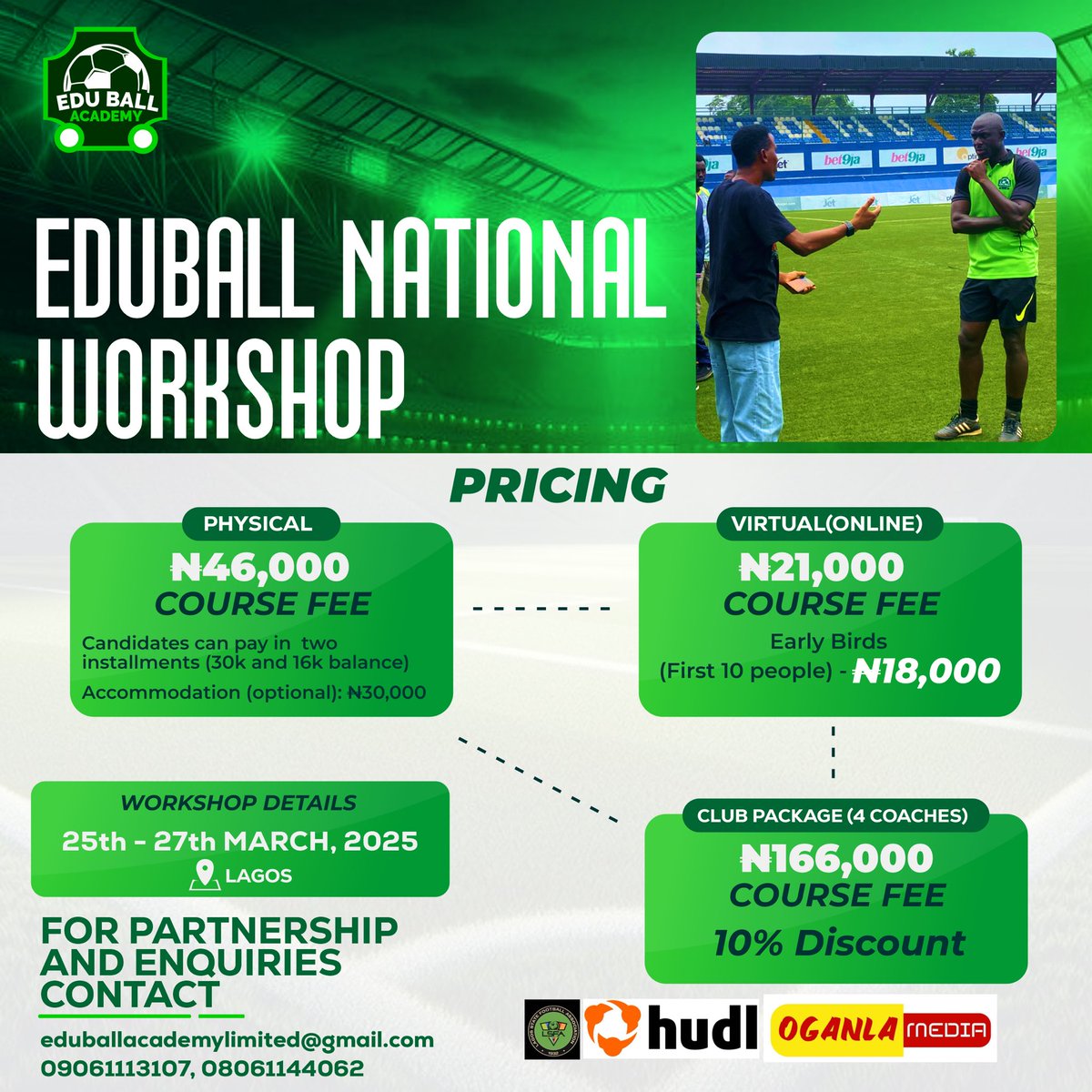 🚨UPDATE: We are delighted to confirm the presence of our very own <a href="/MicahBello_/">Micah Bello</a> Technical Director of the Eduball Academy Limited, at the Nationwide Workshop!

Date: 25th - 27th March, 2025
Location: Lagos 

Please register with the link to book your spot 
docs.google.com/forms/d/e/1FAI…