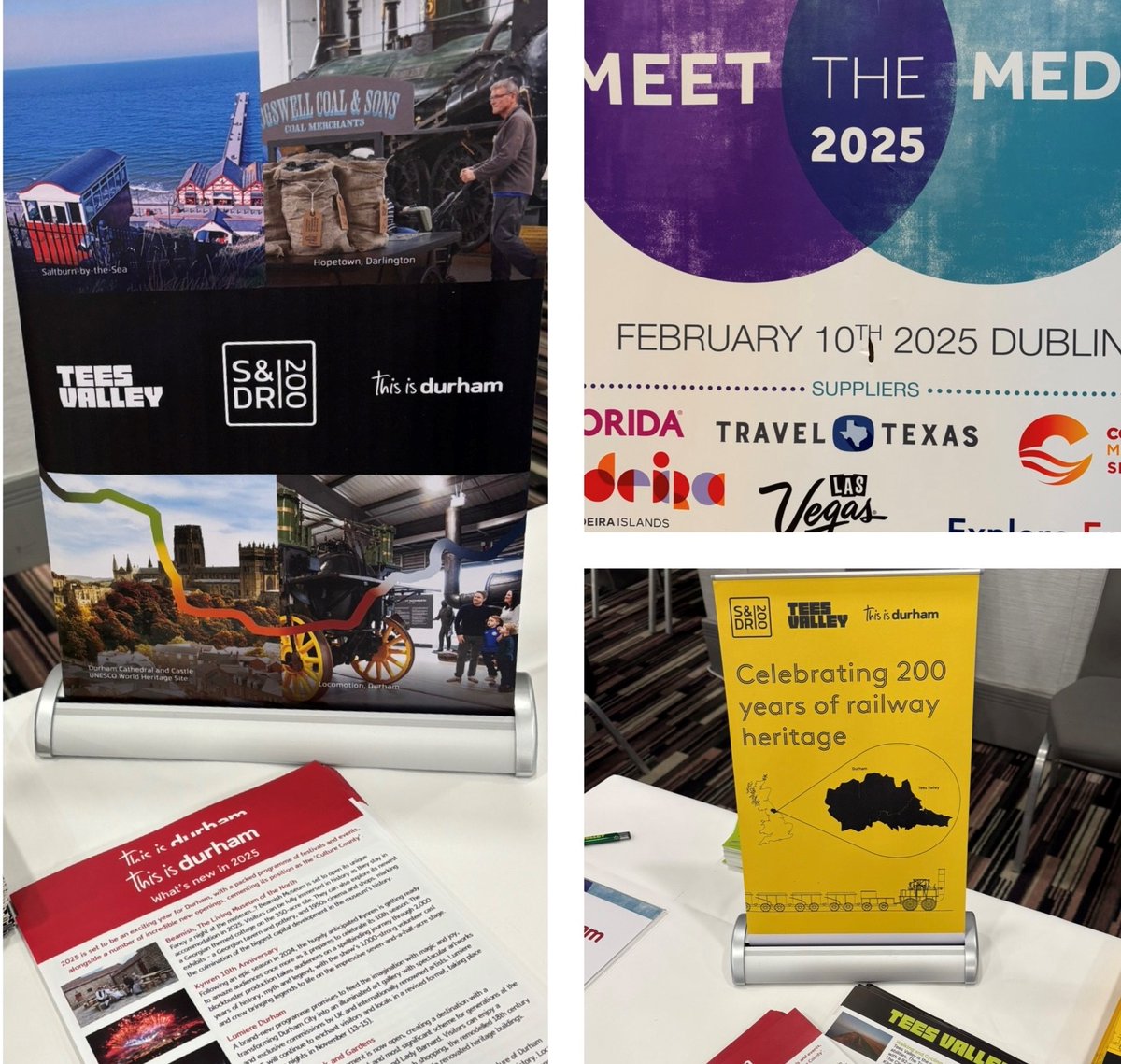 It’s a busy start to the week as we are in Dublin taking part in the annual Meet the Media event, a one-day networking event for domestic and international travel trade and travel media.
We are joined by <a href="/VisitTeesValley/">Visit Tees Valley</a>  to showcase the exciting plans surrounding <a href="/sdrfestival/">S&DR200</a>