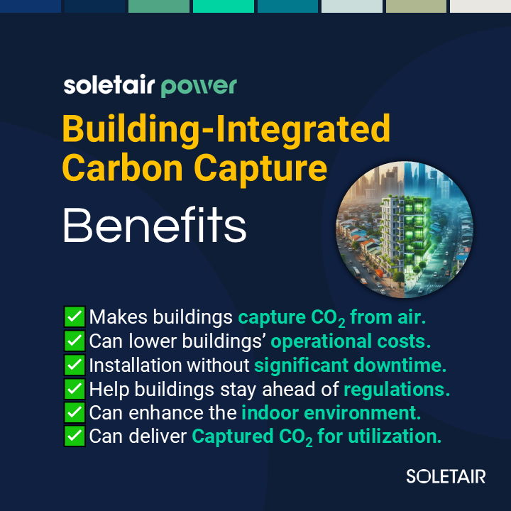 ✨HVAC systems already circulate large volumes of air, Building Integrated Carbon Capture offers a practical solution for carbon removal.

Contact us here and we'll get back to you:
➜ soletairpower.fi/contact-us/

#regenerative #soletairpower #capturingCO2 #soletair #carboncapture