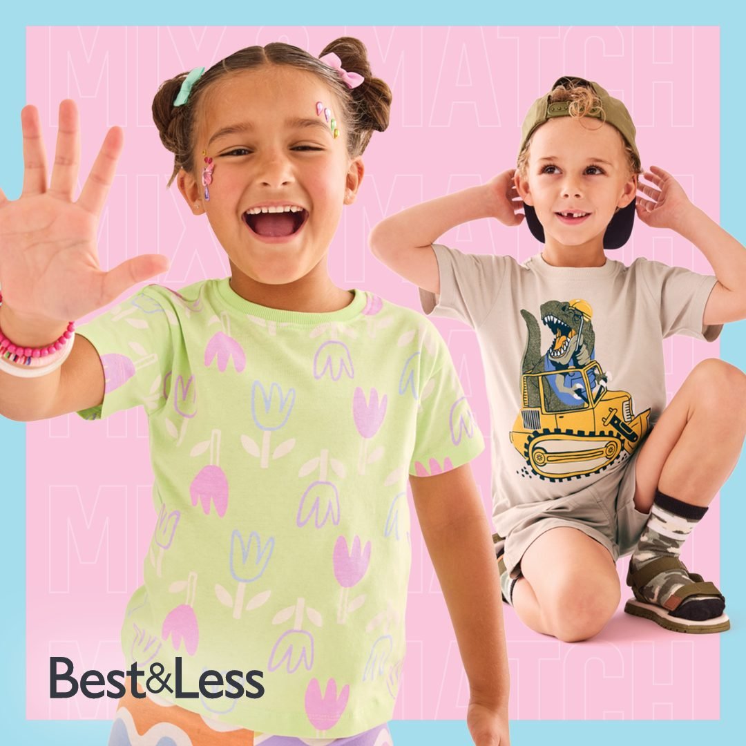 BestAndLessAU's tweet photo. Mix &amp; Match from only $5 🩵☀️ From sunny days to daycare play, the perfect combos are waiting - Shop online &amp; in-store https://t.co/CNJWs22o0o