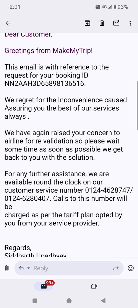 ATalha10's tweet photo. @makemytrip @makemytripcare 
Hello make my trip can you tell me how its taking more than 2 months for refund for my flight. After complaining again and again getting the same automated reply really tired of this service

Reference No. 20504689712573120 https://t.co/OytBJW8EFc